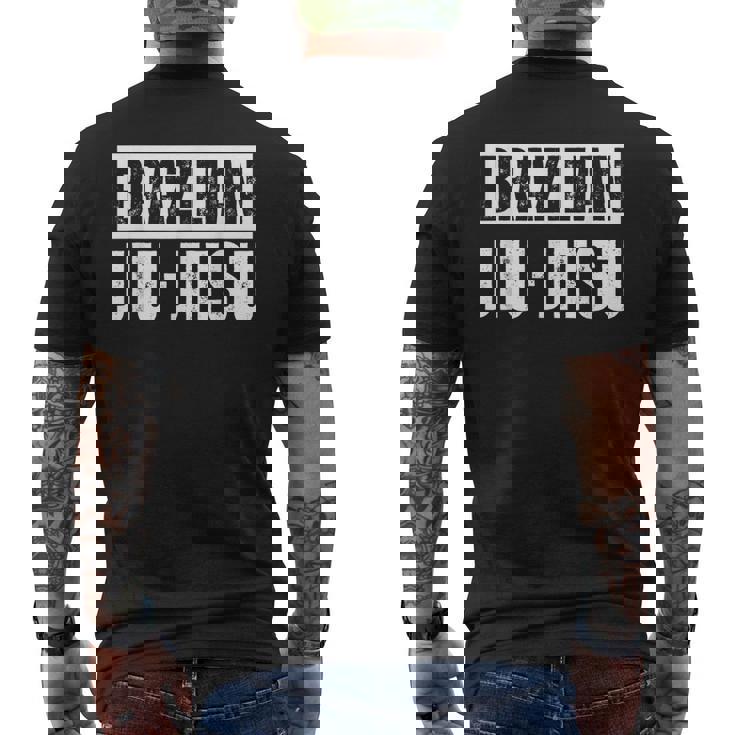 Brazilian Jiu Jitsu Distressed Camiseta Hombre Estampado Espalda