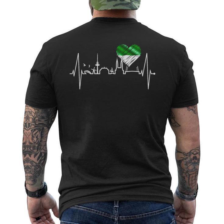 Bremen Skyline Bremer Herzschlag Fan Herz Ich Liebe Bremen T-Shirt mit Rückendruck