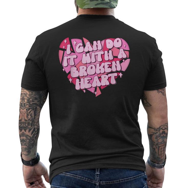 Broken Heart Heartbreak Heartbroken Break Mens Back Print T-shirt