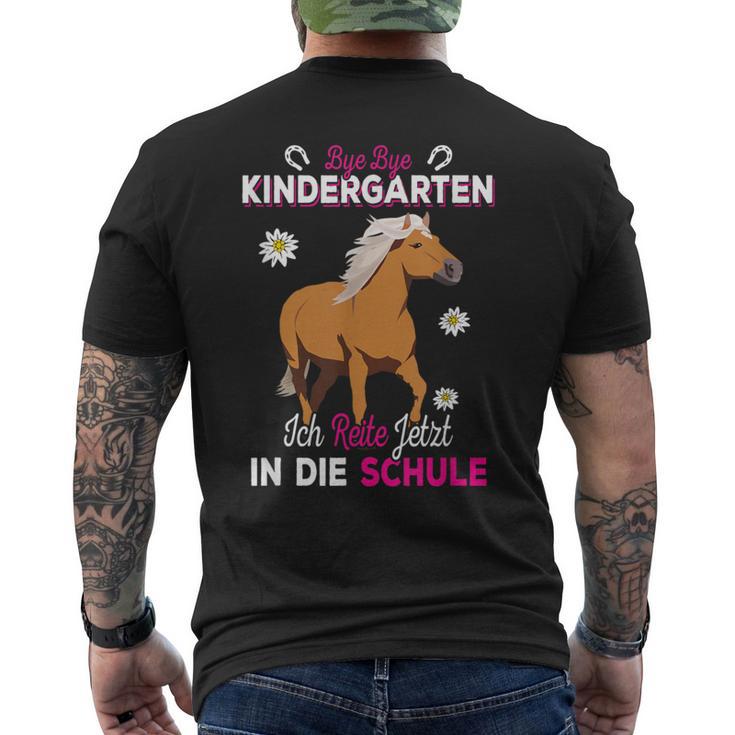 Bye Bye Kindergarten Ich Ride Jetzt In Die Schule Rider T-Shirt mit Rückendruck