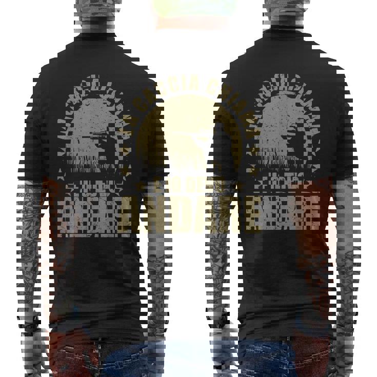 Cacciando La Caccia Chiama E Io Devo Andare Cacciatore T-shirt da uomo con stampa posteriore
