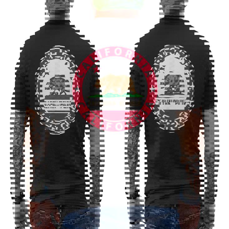 Californie California Drapeau D'ours Usa Etats-Unis America T-shirt imprimé au dos