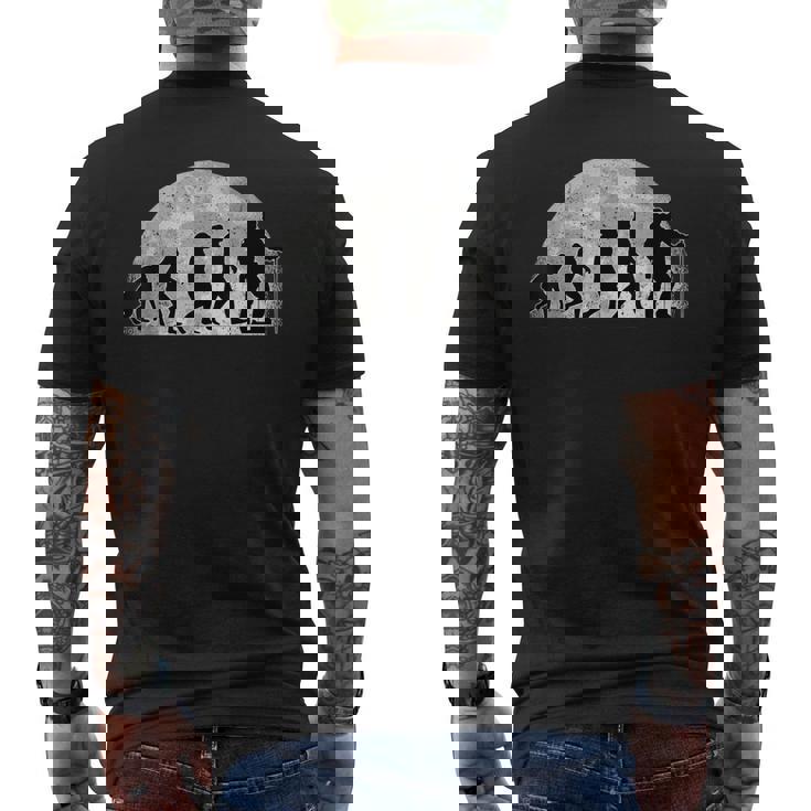 Caminante Evolución Luna Montaña Caminata Escalada De Roca Camiseta Hombre Estampado Espalda