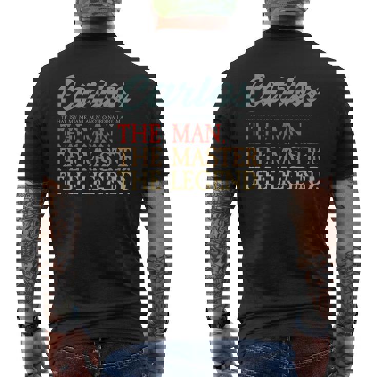 Carlos Name I Proudintage Personalizado I Carlos Nombre Camiseta Hombre Estampado Espalda