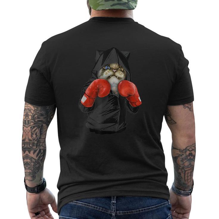 Cat Creative Animals Boxing Combat Sports Boxer Idea Men s T shirt Back Print Monsterry