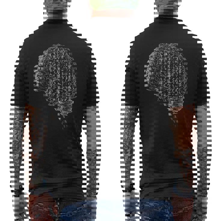 Cerebro Obra Gráfica Arte Cerebro Camiseta Hombre Estampado Espalda