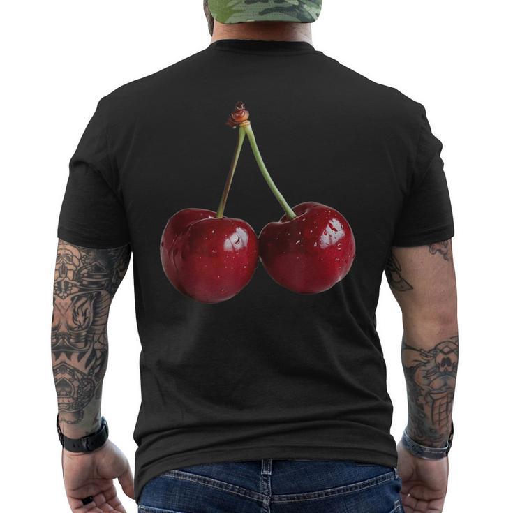 Cherries Cherry Men's T-shirt Back Print - Monsterry