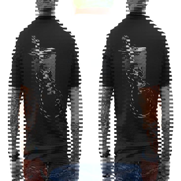 Chitarra Blues E Amplificatore Regalo Retrò Chitarrista T-shirt da uomo con stampa posteriore