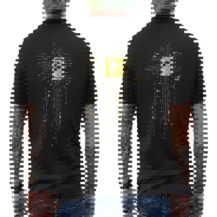 Circuito De La Computadora Cpu Core Chip Electronics Camiseta Hombre Estampado Espalda