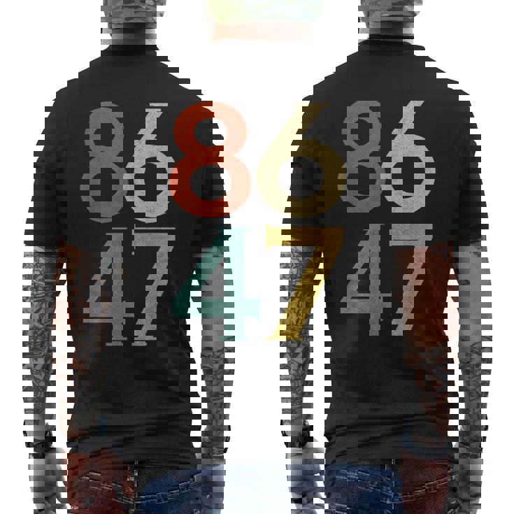 Classic Vintage 80S Style 86 47 Anti Trump Men's T-shirt Back Print