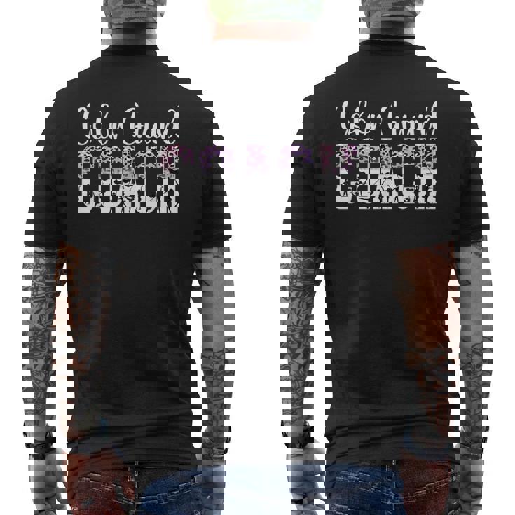 Color Guard Coach Leopard Guard Coach Men's T-shirt Back Print