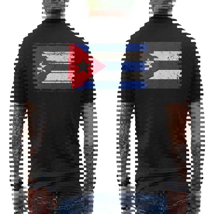 Con Bandiera Cubana Cuba Patrimonio Patriotticointage Grafica T-shirt da uomo con stampa posteriore