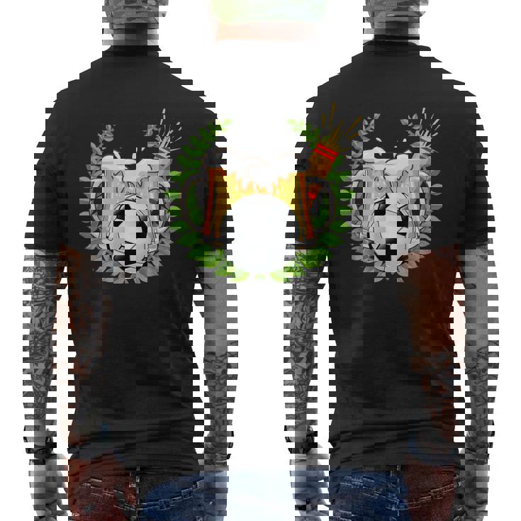 Contro Calcio Moderno Ultras Corona Di Alloro Calcio Piro Birra T-shirt da uomo con stampa posteriore