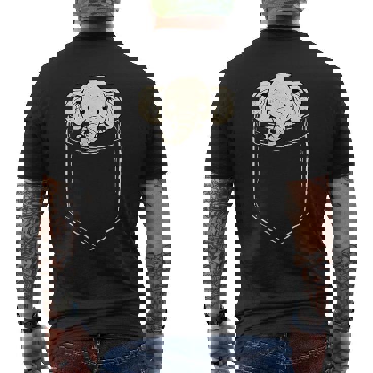 Cool Elephants Pocket Elephant In Pocket Men's Back Print T-Shirt