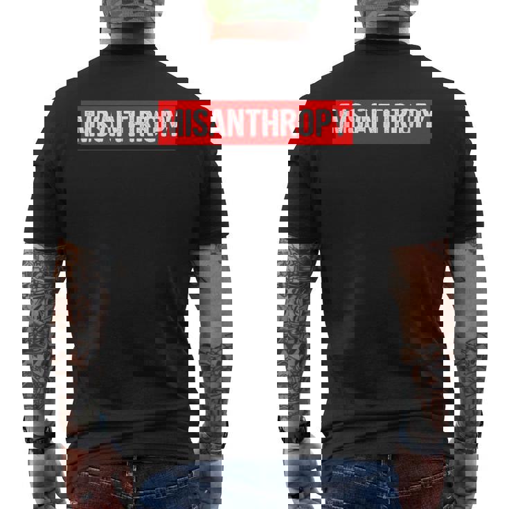 Cool Misantropia Odio Le Persone Le Persone Non Sono Un Grande Fan T-shirt da uomo con stampa posteriore