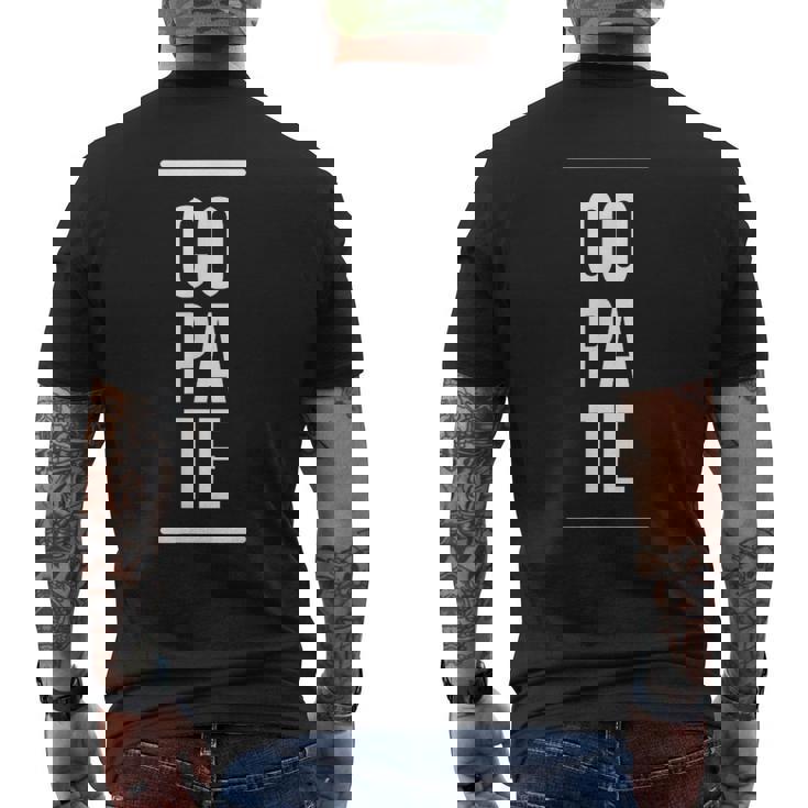 Copate Co Pa Te Frase Divertenteeneto T-shirt da uomo con stampa posteriore