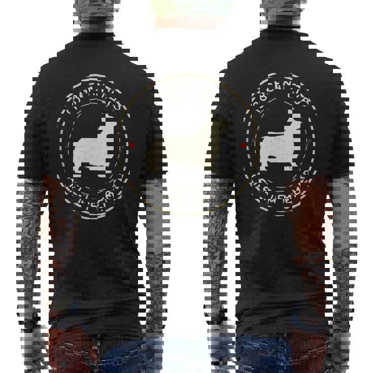 Corgi Fan Club Life Time Member Men's Back Print T-Shirt