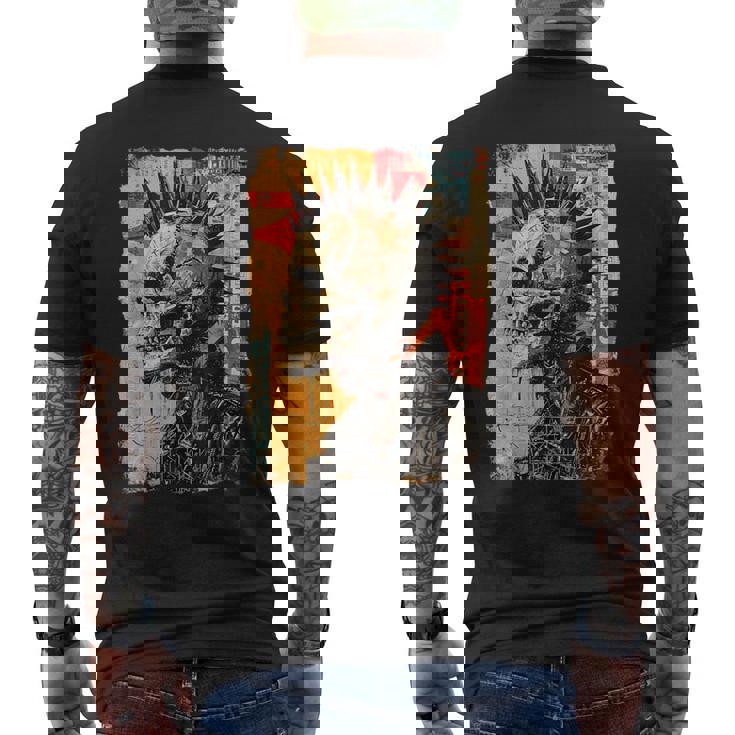 Crâne De Motard Graffitiintage Horreur Crâne T-shirt imprimé au dos