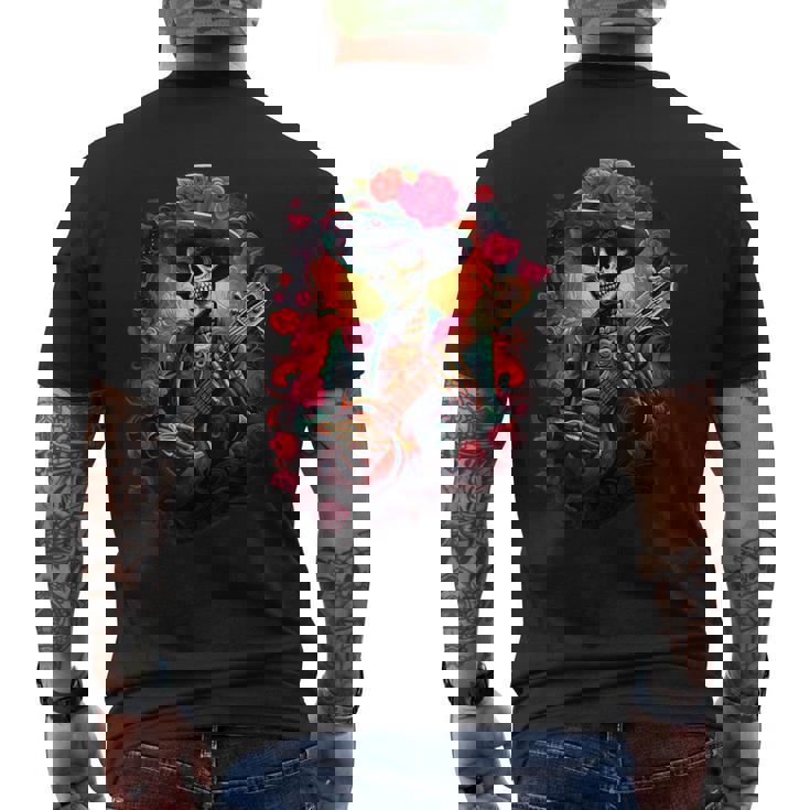 Crâne En Sucre Jour Des Morts Dia De Los Muertos Mariachi T-shirt imprimé au dos