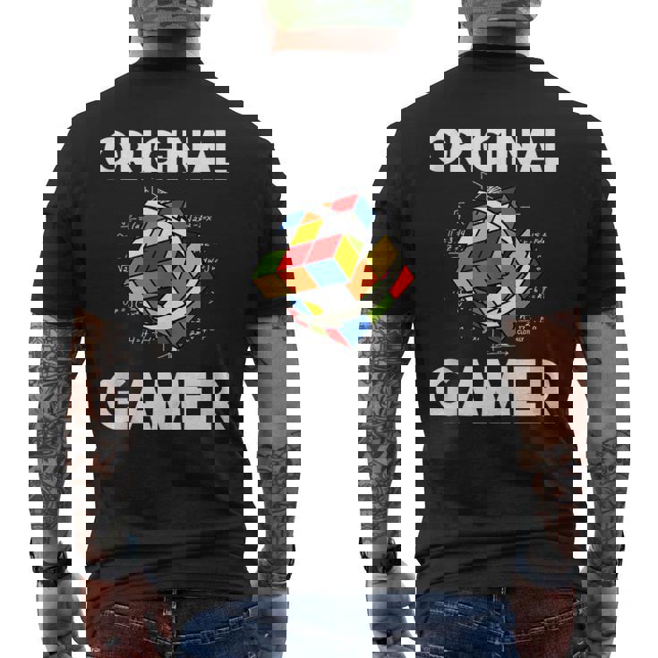 Cubo Rubik Cube Magic Cube Retro Rubiintage Nerd Sin Mangas Camiseta Hombre Estampado Espalda