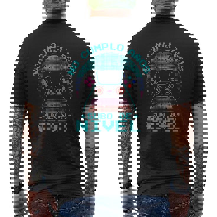 Cumpleaños Años Cumpleañero No Cumplo Aos Subo De Nivel Camiseta Hombre Estampado Espalda