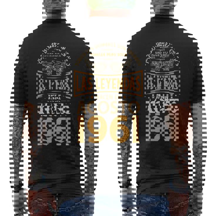 Cumpleaños Hombre Regalos Las Leyendas Agosto 1961 Camiseta Hombre Estampado Espalda
