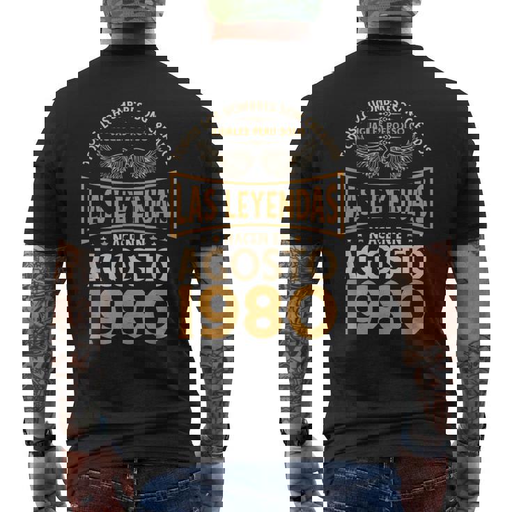 Cumpleaños Hombre Regalos Las Leyendas Agosto 1980 Camiseta Hombre Estampado Espalda