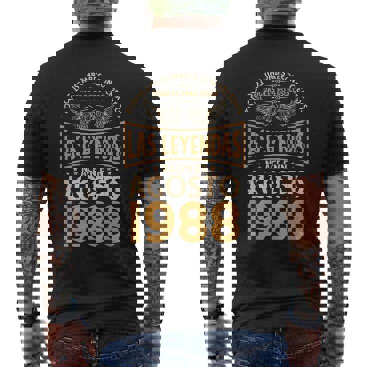 Cumpleaños Hombre Regalos Las Leyendas Agosto 1988 Camiseta Hombre Estampado Espalda