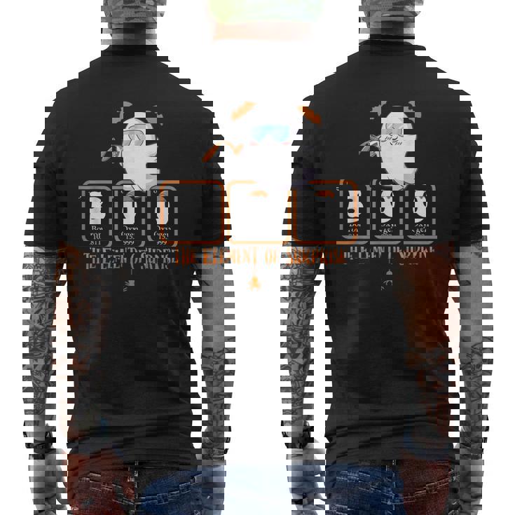 Cute Chemistry Boo The Element Of Surprise Chemist Halloween Men's T-shirt Back Print