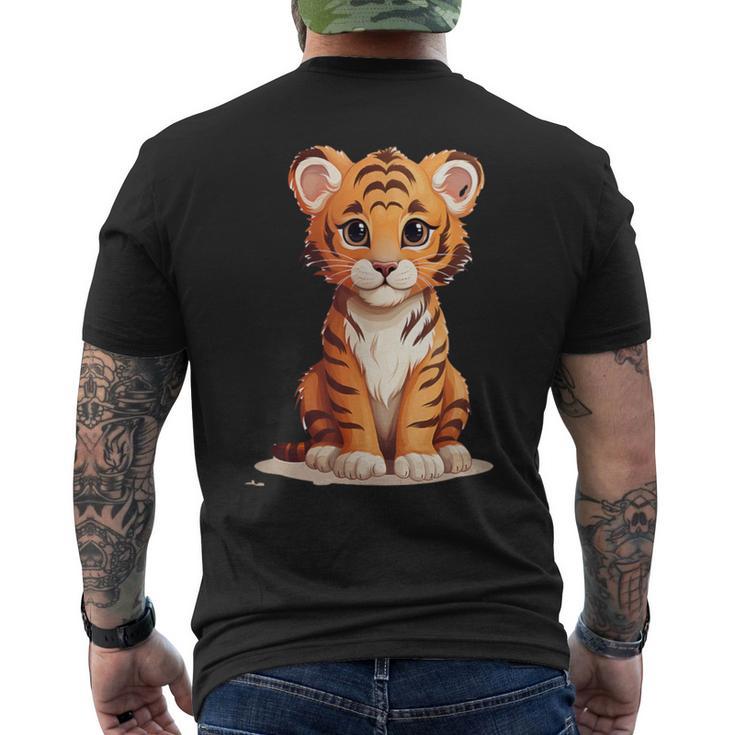 Cute Tiger Baby Animal T-Shirt mit Rückendruck