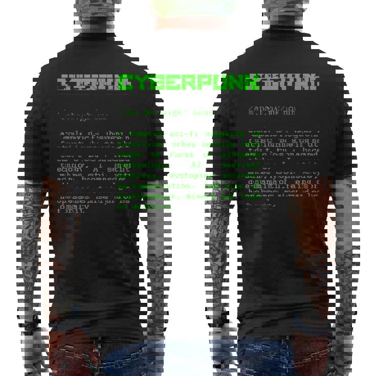Cyberpunk Word Definition Cyberpunk Camiseta Hombre Estampado Espalda