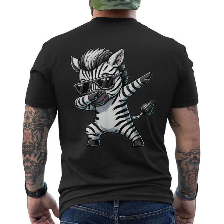 Dabbing Zebra Zebra On Dabben Zebra T-Shirt mit Rückendruck