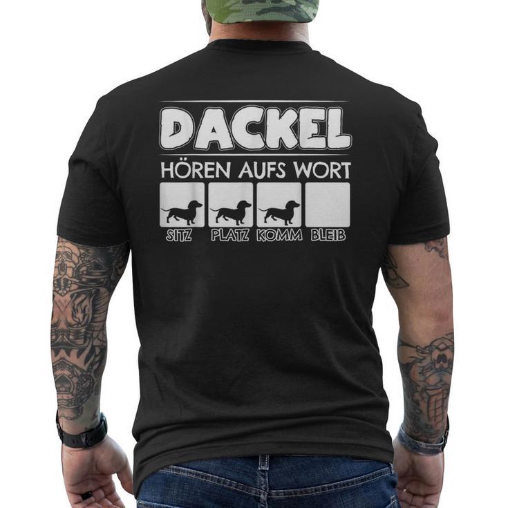 Dachshund Hören Aufs Wort Dachshund Rauhaardackel Dwarf Dachshund T-Shirt mit Rückendruck