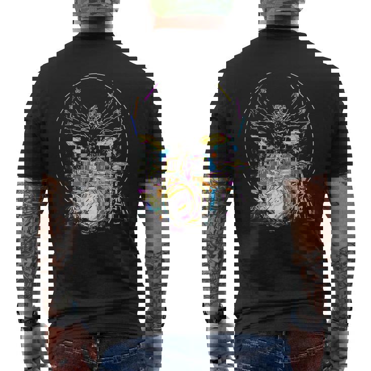 Dainci Batería Musical Camiseta Hombre Estampado Espalda
