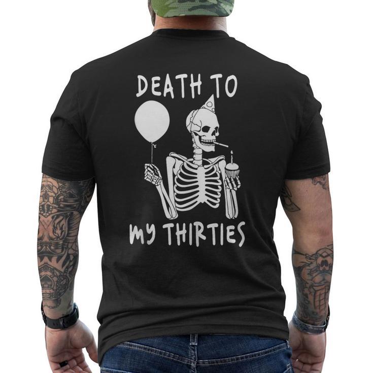 Groovy Death To My Twenties RIP 20S 30Th Birthday Skeleton Men's T