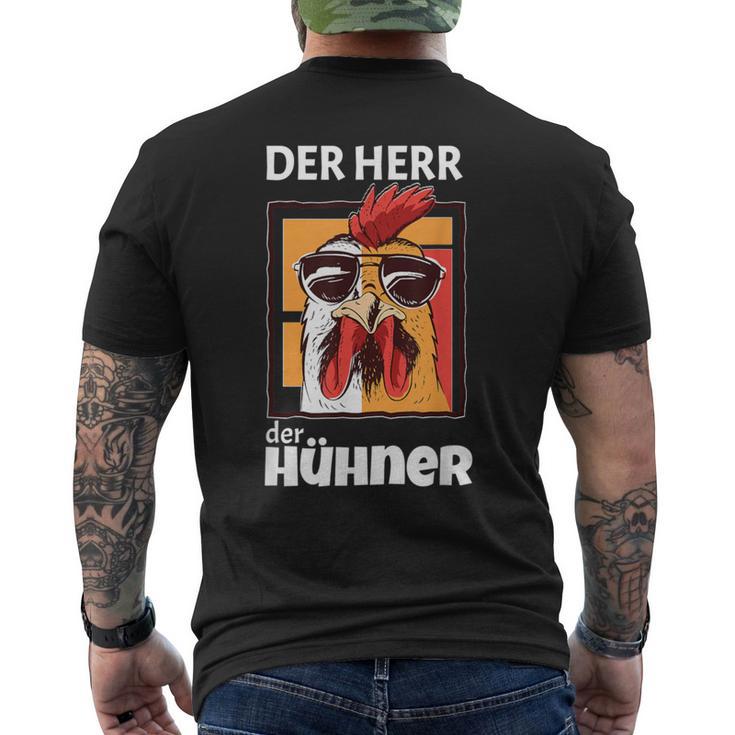 Der Herr Der Hühner Landwirt Bauer T-Shirt mit Rückendruck