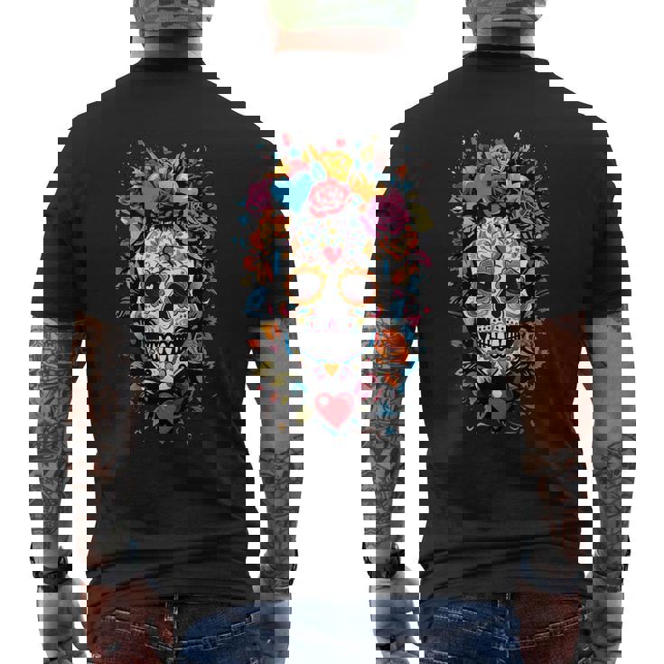 Dia De Los Muertos Crâne En Sucre Motif Jour Des Morts T-shirt imprimé au dos
