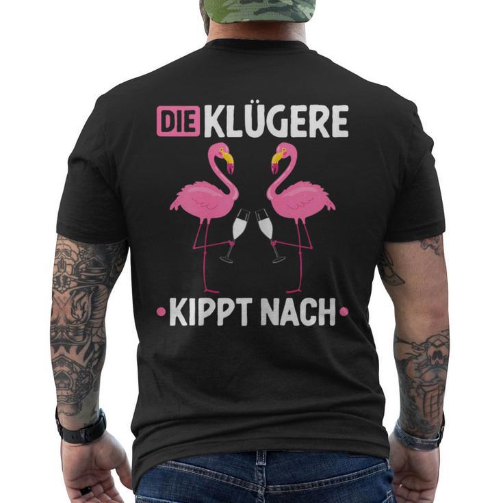 Die Klügere Kippt Nach Malle Mädels Saufen Jga Prosecco Sekt T-Shirt mit Rückendruck