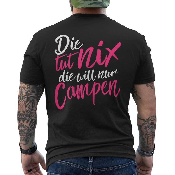 Die Tut Nix Die Will Nur Campen T-Shirt mit Rückendruck