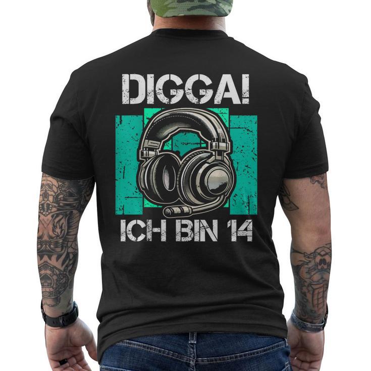 With Digga Ich Bin 14 Jahre Junge Geburtstag T-Shirt mit Rückendruck