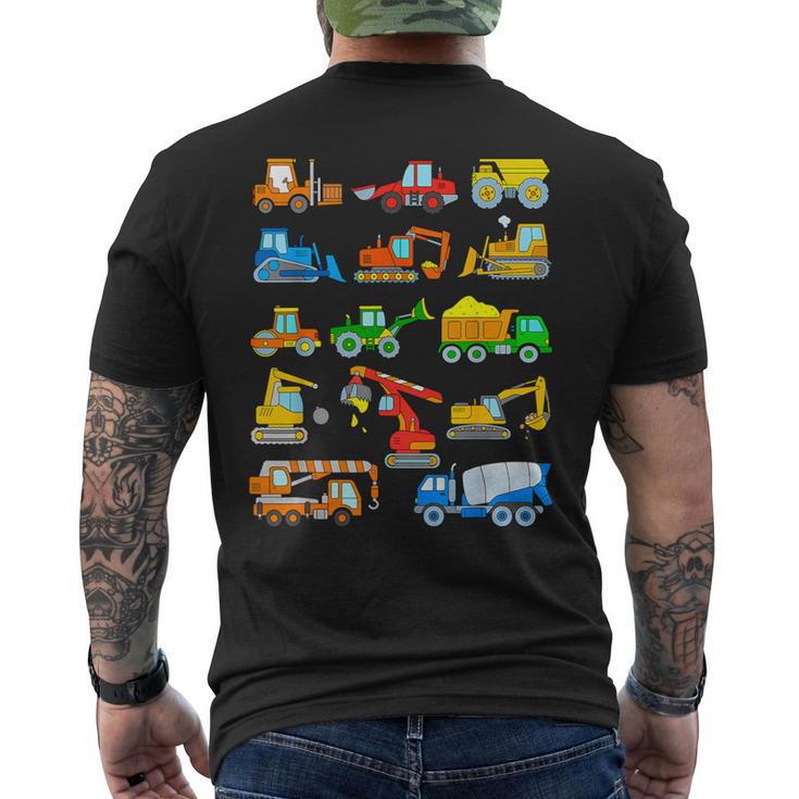 Digger Boy Fahrzeuge Baustelle Kinder T-Shirt mit Rückendruck