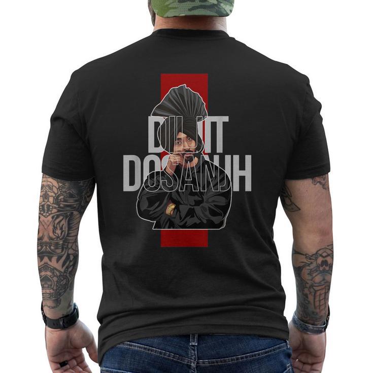 Diljit Dosanjh Punjabi Singer Desi Clothing Punjabi T-Shirt mit Rückendruck