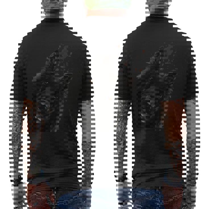 Divertente Curioso Cane Da Pastore Belga Groenendael T-shirt da uomo con stampa posteriore