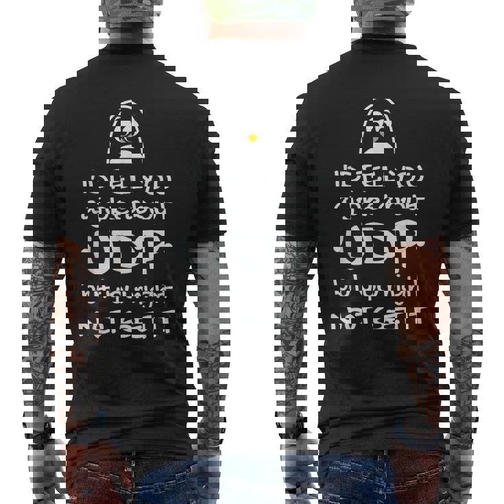 Divertente Network Engineer Sysadmin It T-shirt da uomo con stampa posteriore