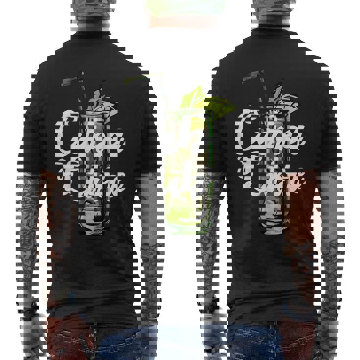 Divertenteiva Libre Cuba Cocktail T-shirt da uomo con stampa posteriore