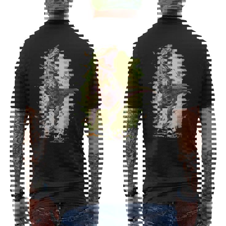 Divertido Jugador De FútbolRex Para Los Amantes De Los Dinosaurios Camiseta Hombre Estampado Espalda