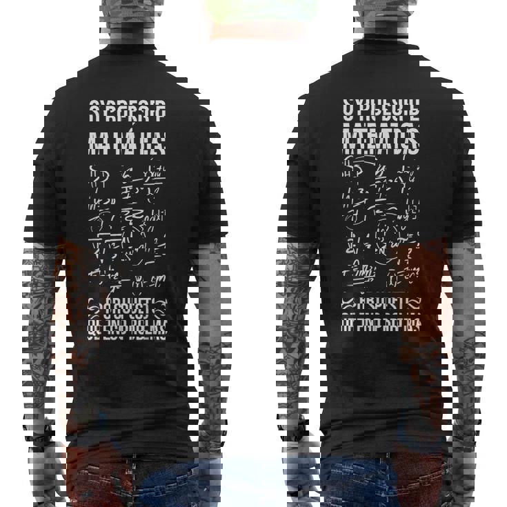 Divertido Profesor De Matemáticas Profesor Nerd Geek Camiseta Hombre Estampado Espalda