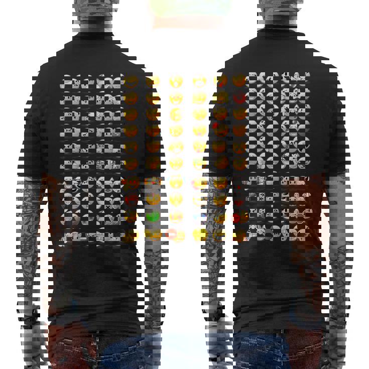 Divertidos Emoticonos Felices Con Caras De Sonrisas Del Teclado Camiseta Hombre Estampado Espalda