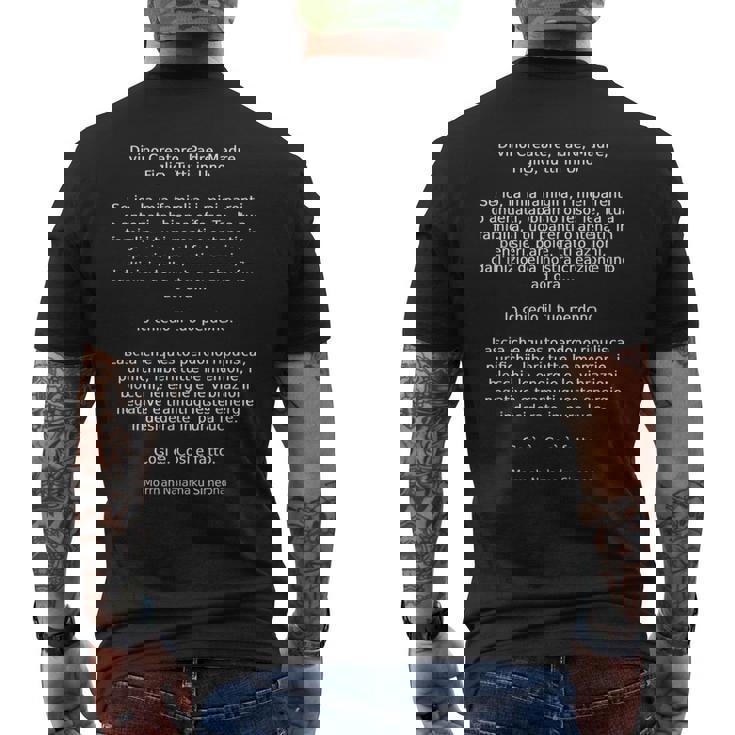 Divino Creatore T-shirt da uomo con stampa posteriore