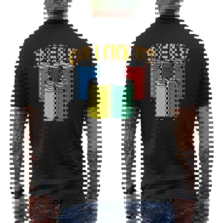 Donna Divertente Soda Lattine Graphic Posso Calciarlo Significato Con Collo A T-shirt da uomo con stampa posteriore